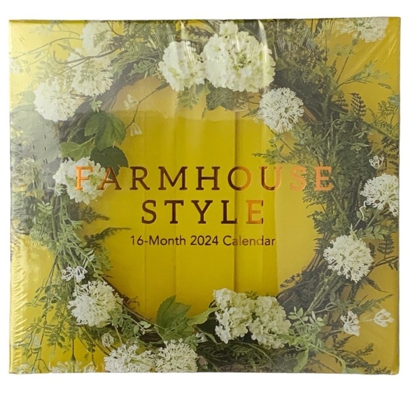 Calendar 2024 Farmhouse 16 Month Wall Calendar Organizer Full Size 12 X 22 in - Picture 3 of 13